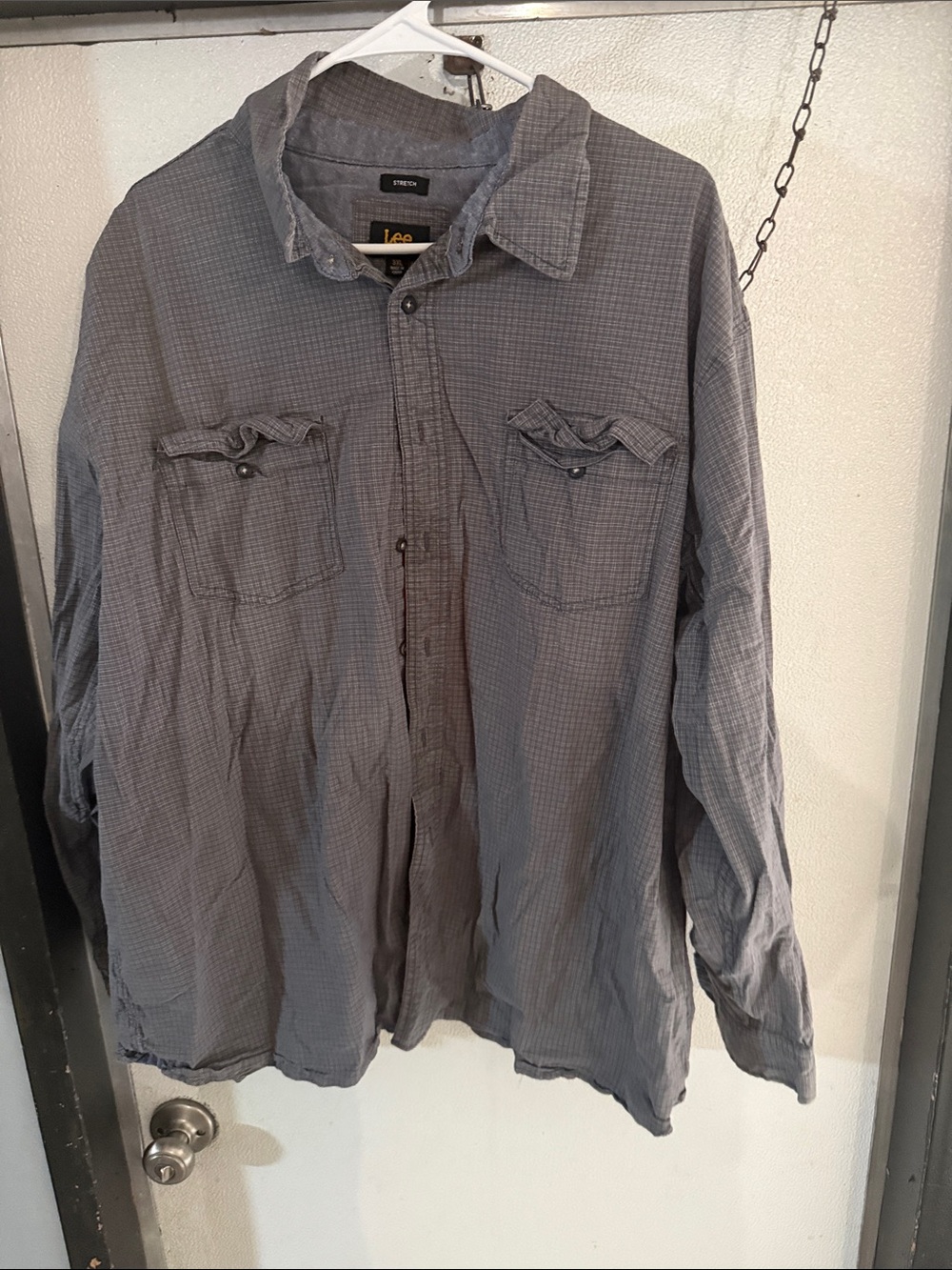 Lee Men's Slate Gray Lightweight Button-Up Shirt Jacket